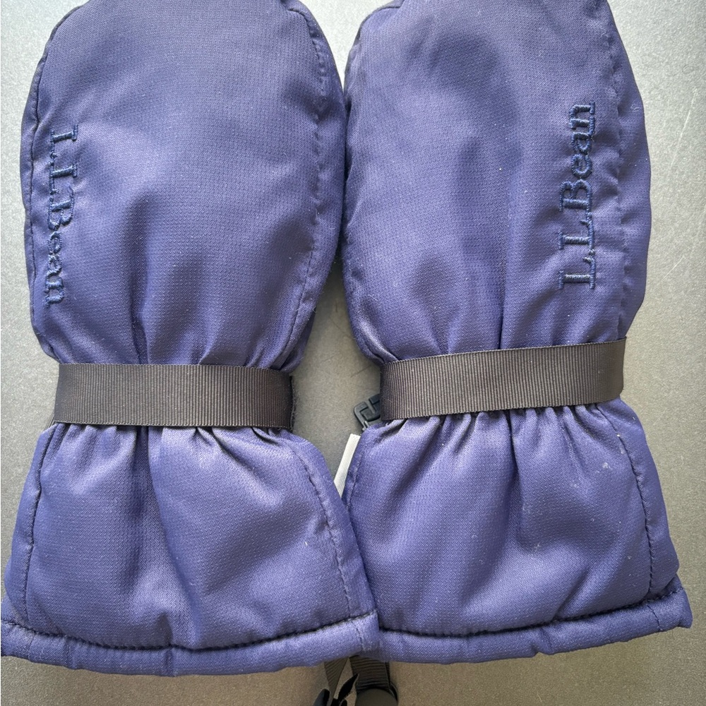 L.L. Bean Kids Navy Blue Winter Mittens